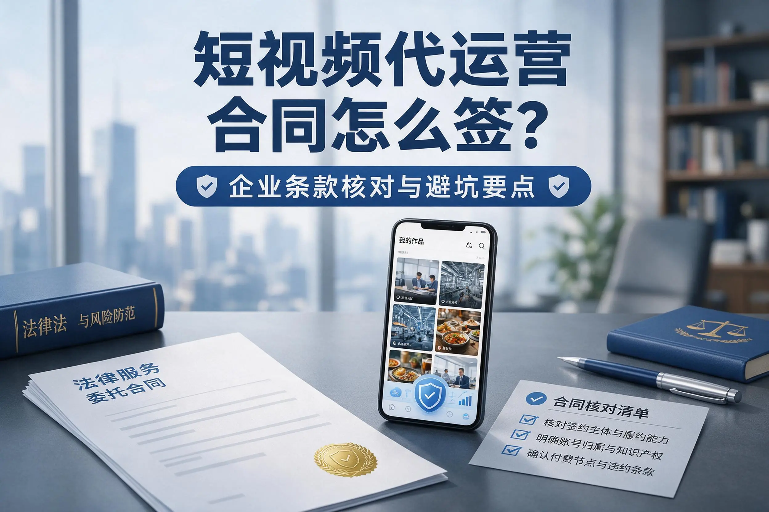 短视频代运营合同怎么签？辽阳企业条款核对与避坑要点