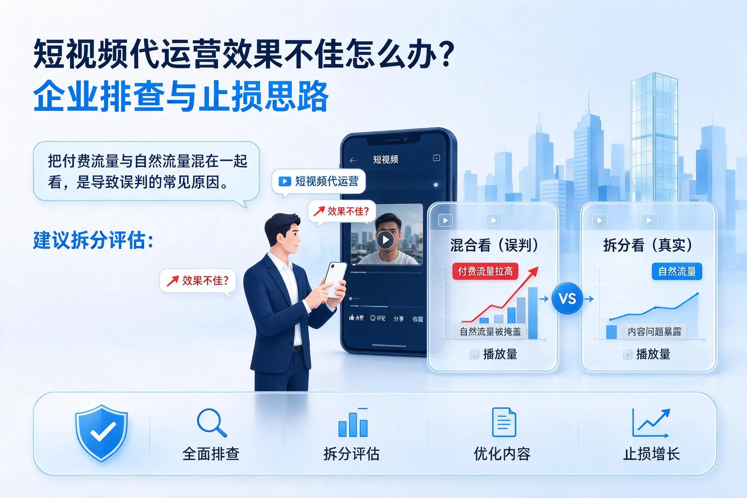 短视频代运营效果不佳怎么办?辽阳企业排查与止损思路