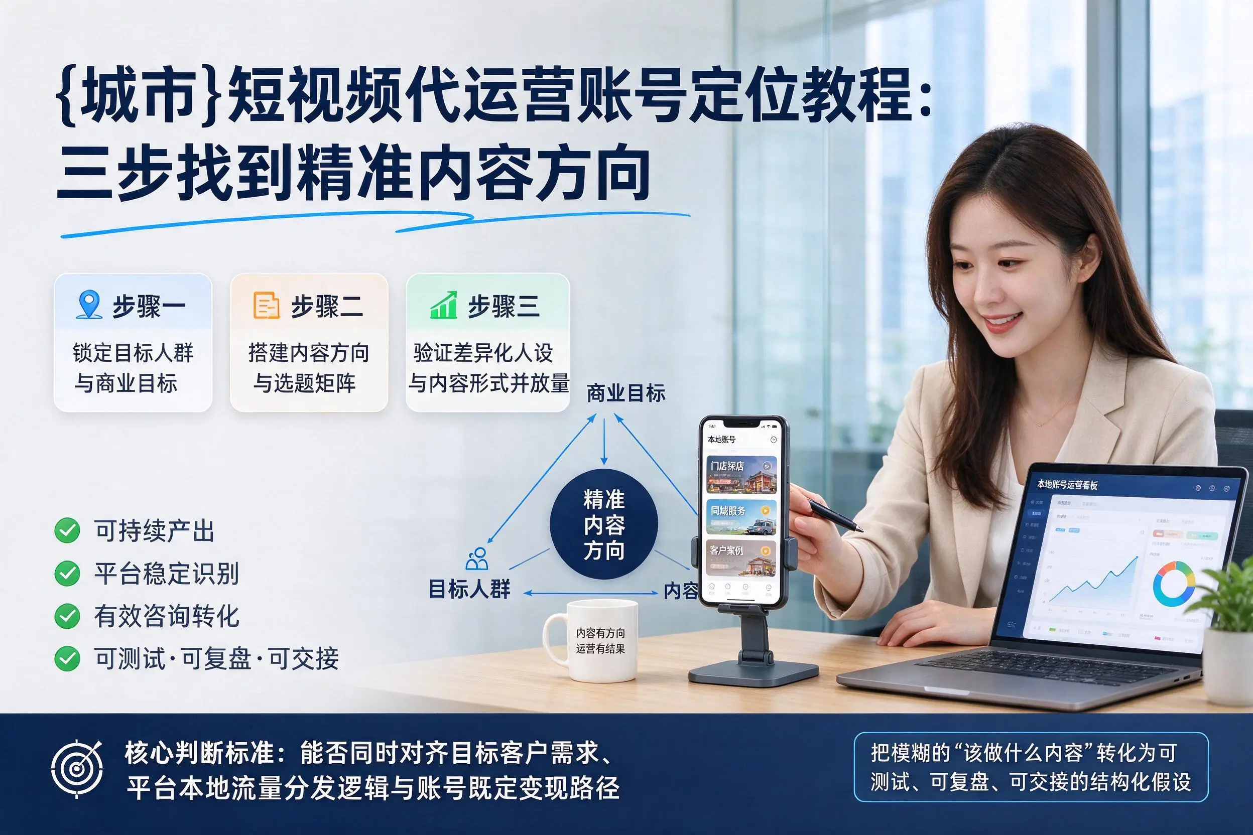 辽阳短视频代运营账号定位教程:三步找到精准内容方向