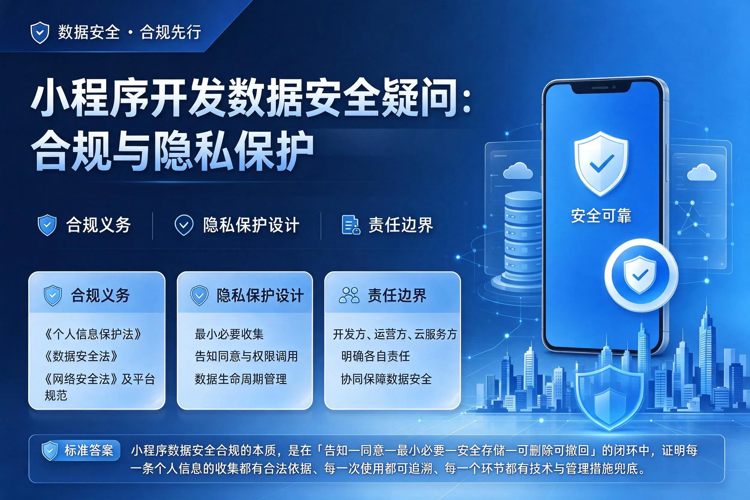辽阳小程序开发数据安全疑问：合规与隐私保护