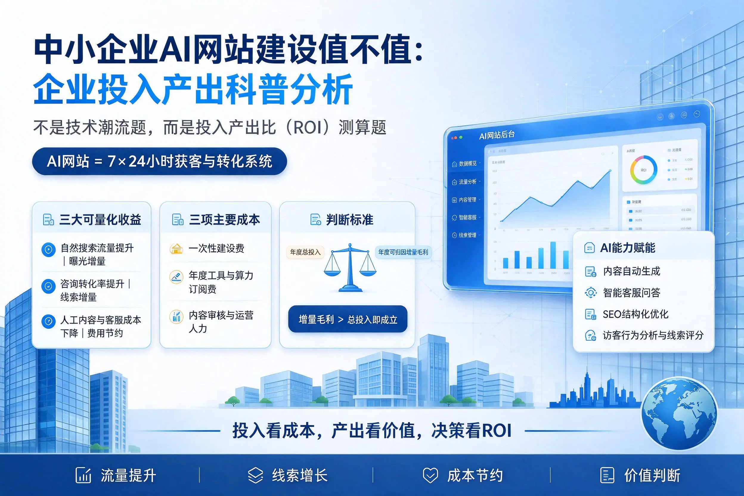 中小企业AI网站建设值不值:辽阳企业投入产出科普分析