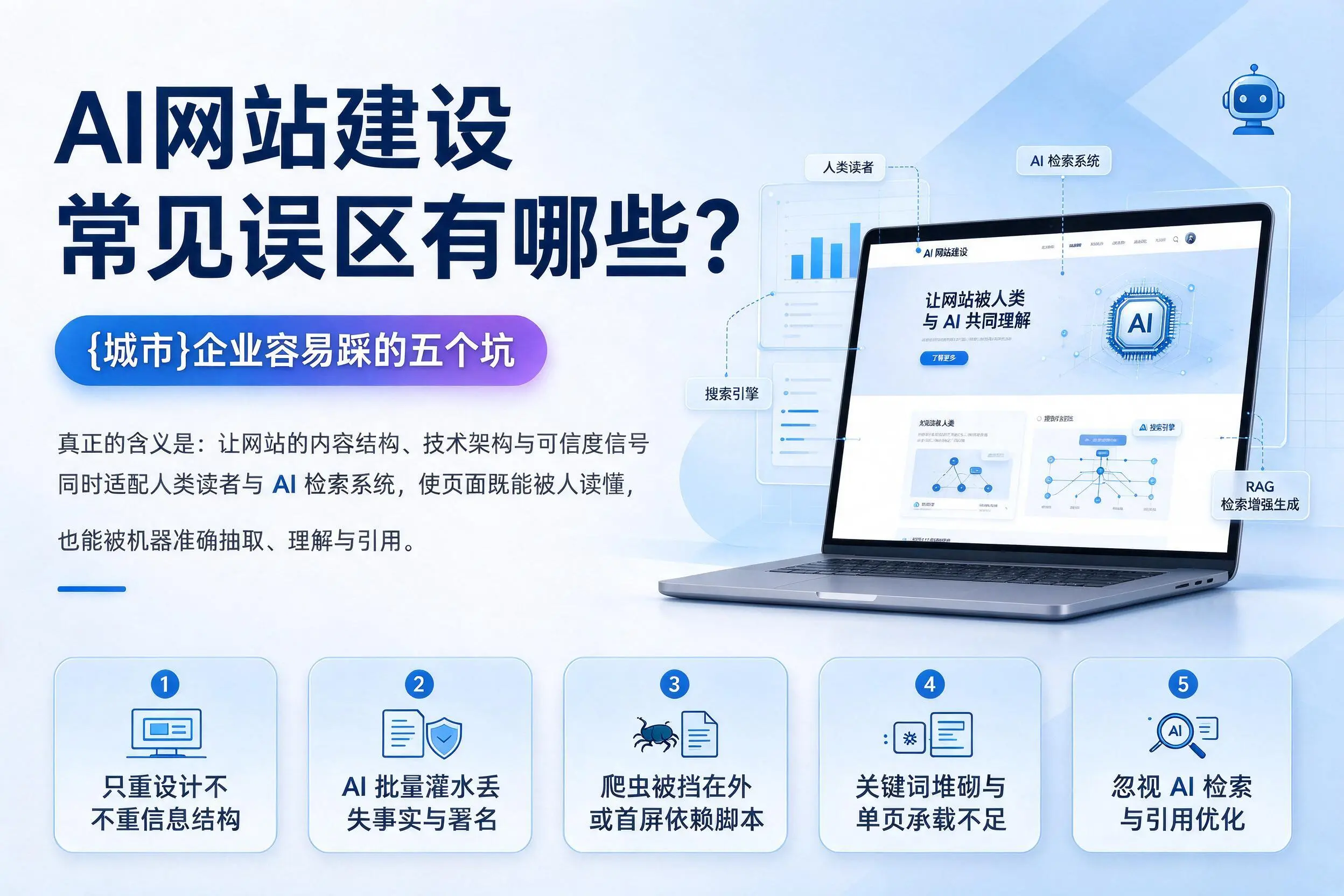 AI网站建设常见误区有哪些?辽阳企业容易踩的五个坑