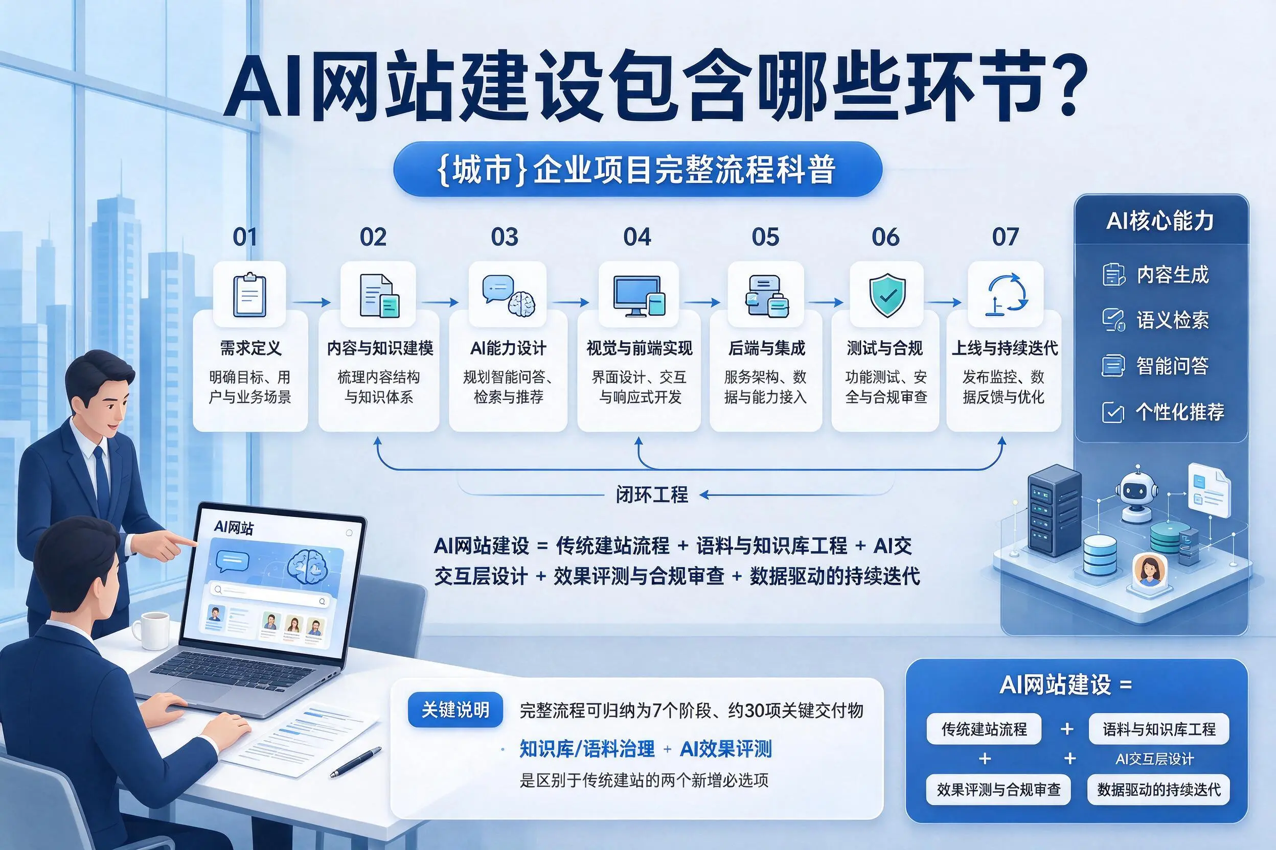 AI网站建设包含哪些环节?辽阳企业项目完整流程科普