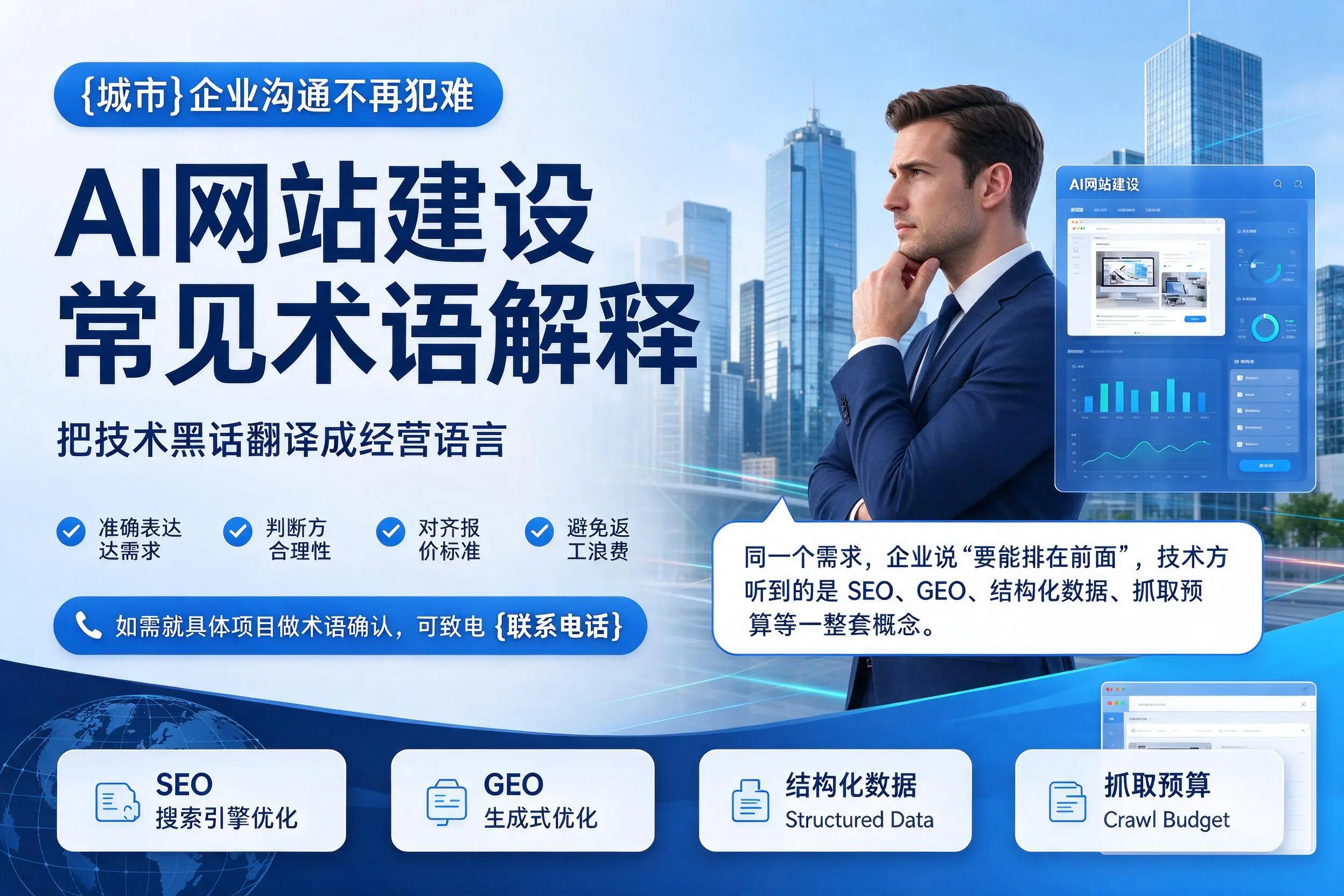 AI网站建设常见术语解释，辽阳企业沟通不再犯难