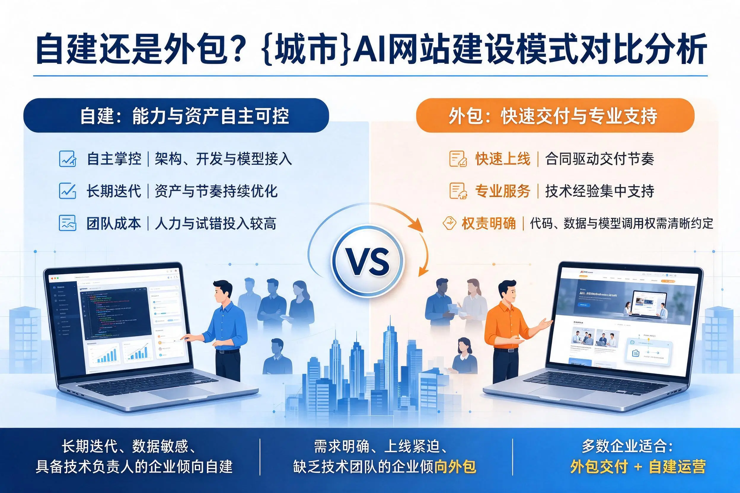 自建还是外包？辽阳AI网站建设模式对比分析