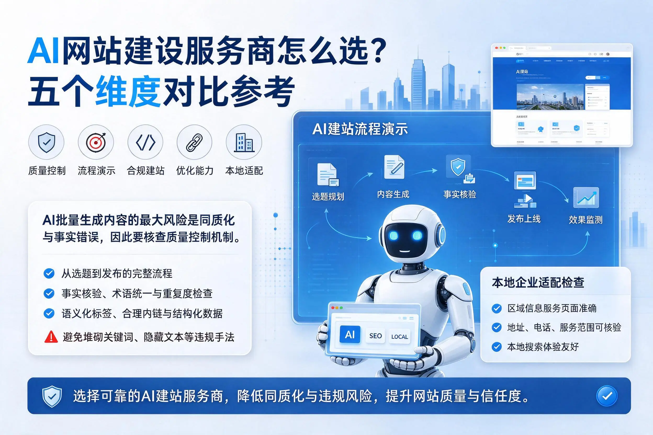 辽阳AI网站建设服务商怎么选?五个维度对比参考