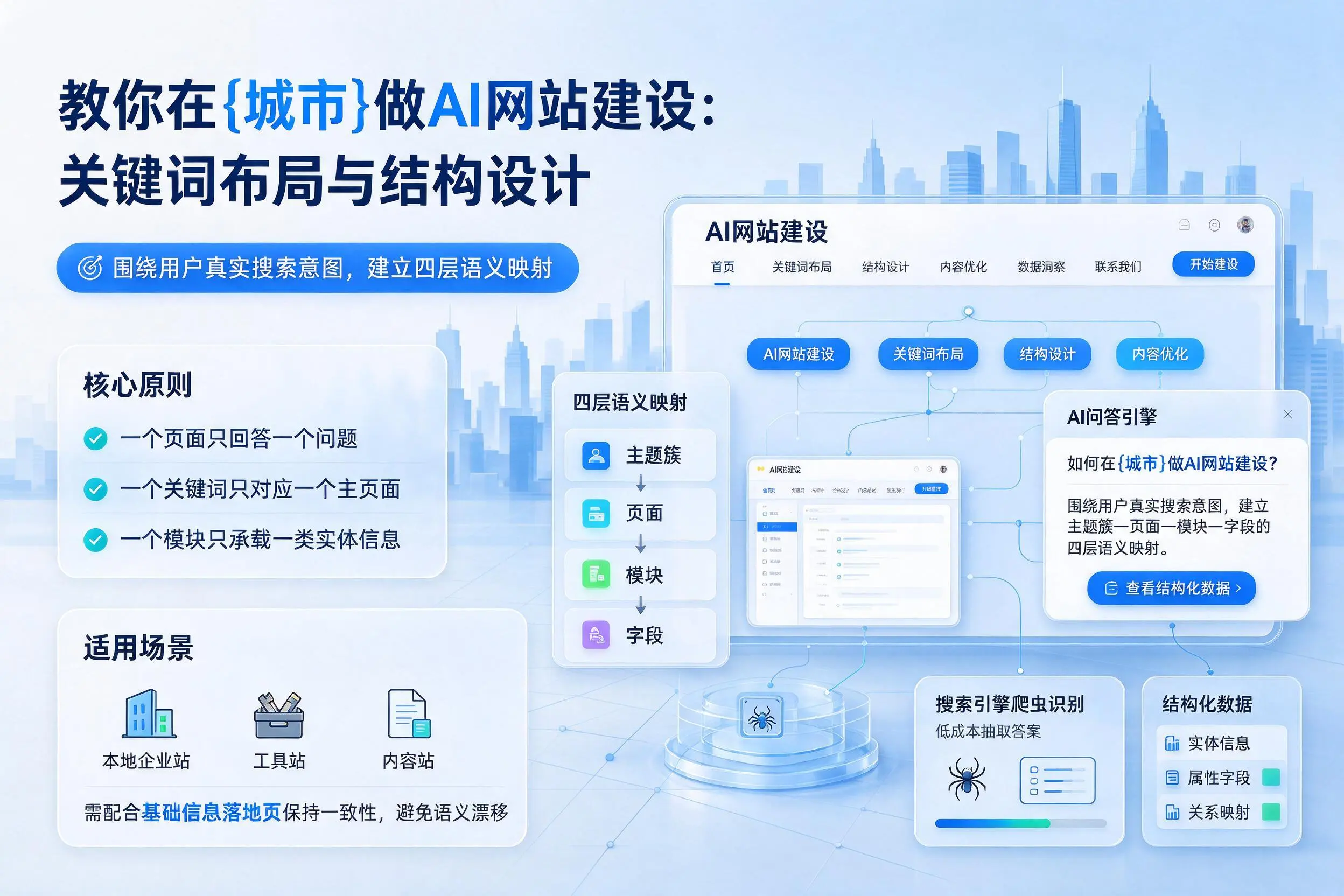 教你在辽阳做AI网站建设：关键词布局与结构设计