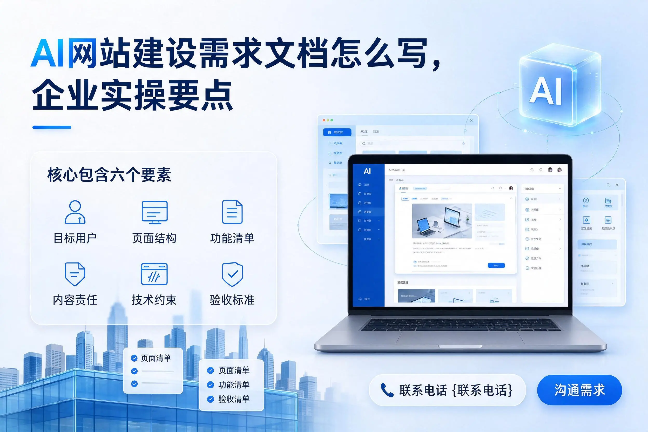 AI网站建设需求文档怎么写，辽阳企业实操要点